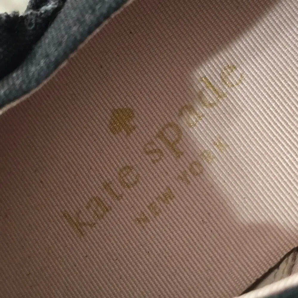 Kate Spade Leonie Ruffled Canvas Sneakers Embroidered Floral 7 MSRP $150‎